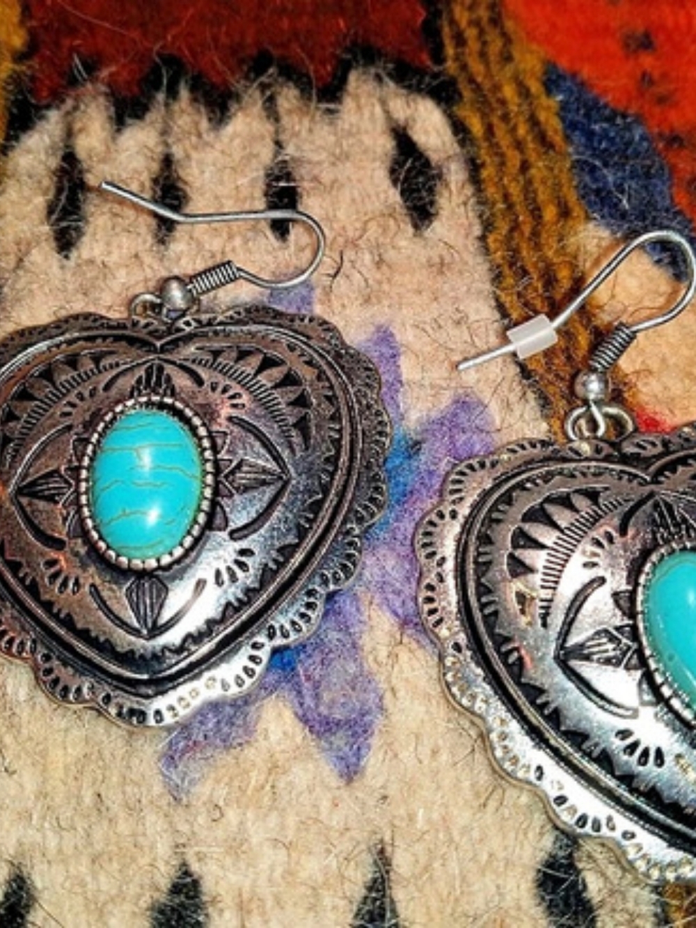 Turquoise Statement Dangle Earrings